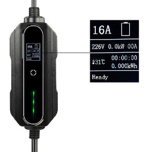 Mobiele lader/laadkabel stopcontact type 2 1-fase 32A 7,2kW voor elektrische auto